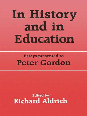 cover image of In History and in Education